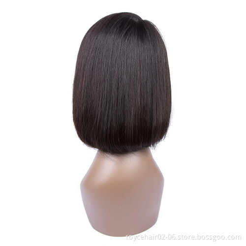 Best Selling Cheap Short Styled Pre Plucked HD Swiss Glueless Side Part Lace Front Human Hair Bob Wigs for Black Women